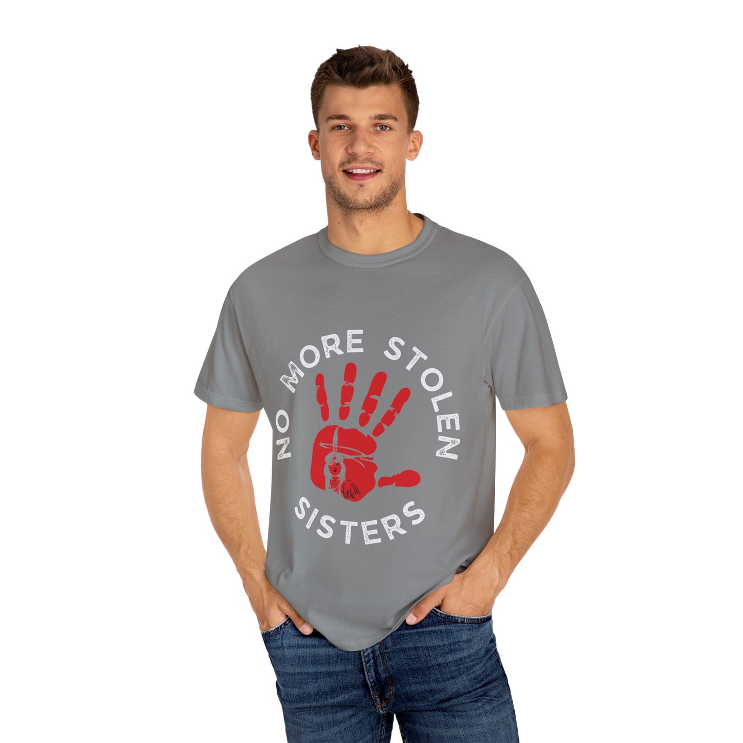 Unisex Garment-Dyed T-Shirt - No More Stolen Sisters