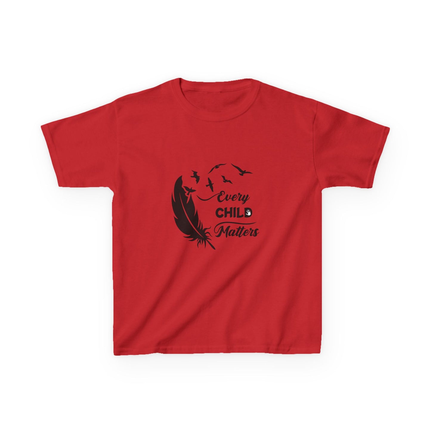 Kids Heavy Cotton™ Tee - Every Child Matters Feather Design