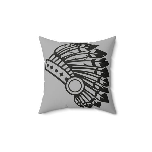 Feathered Accent Pillow - Gray Decor