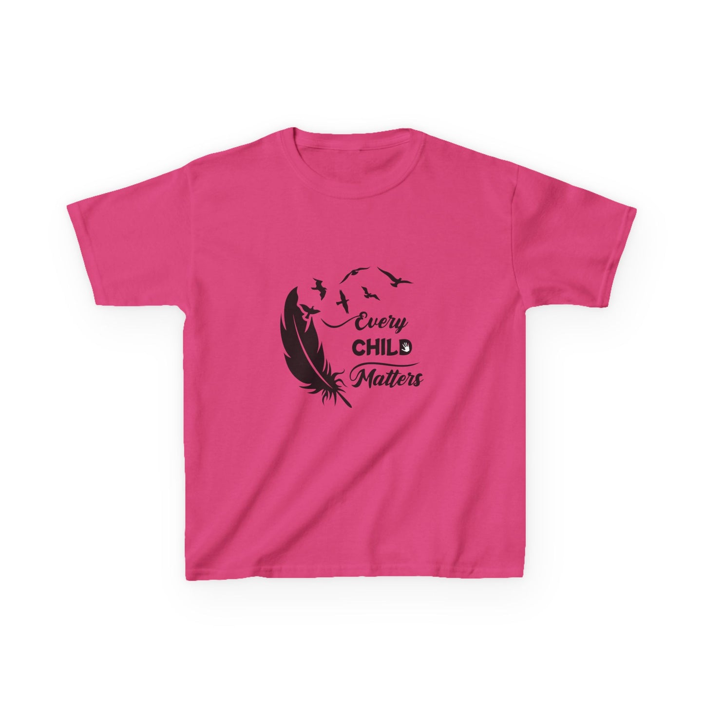 Kids Heavy Cotton™ Tee - Every Child Matters Feather Design