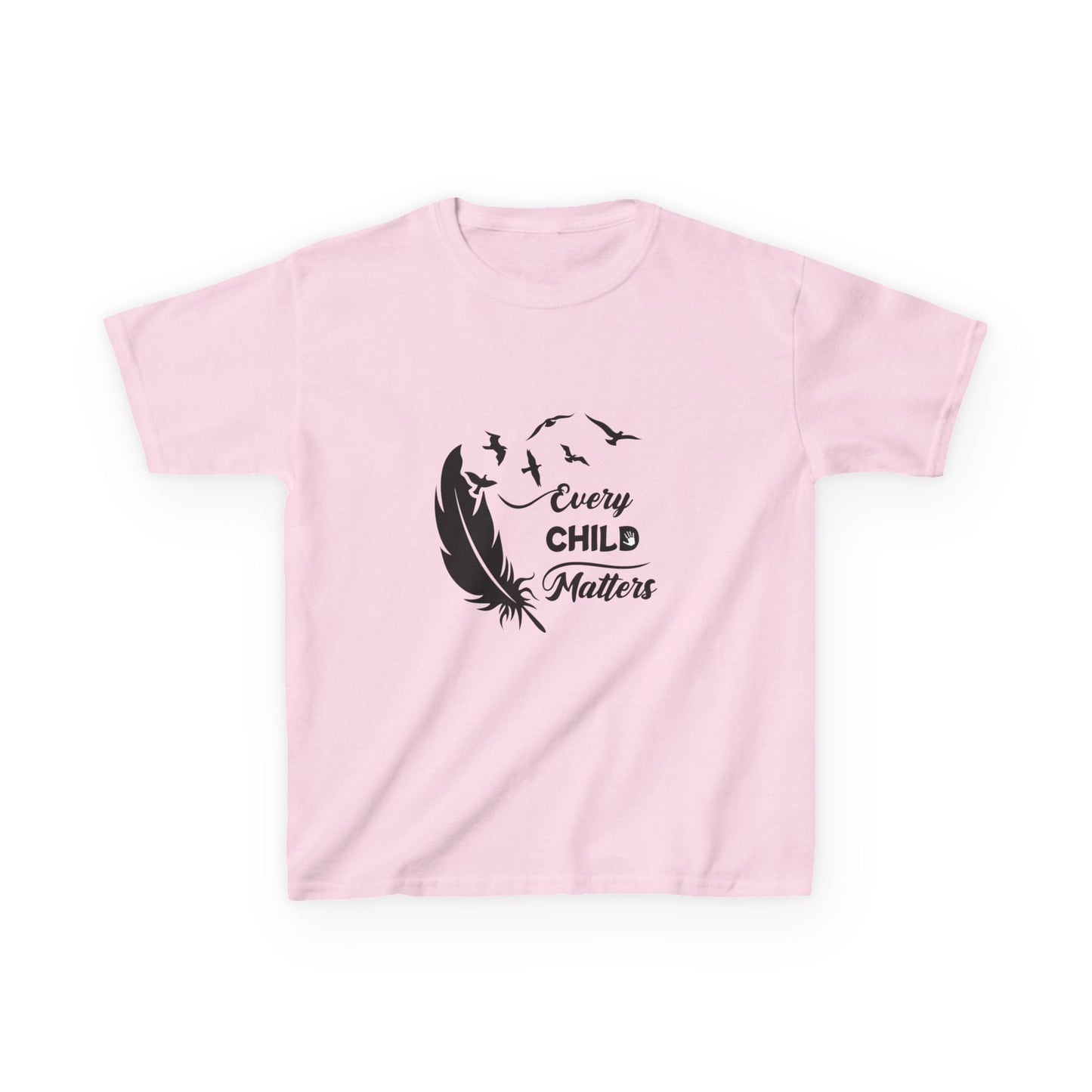 Kids Heavy Cotton™ Tee - Every Child Matters Feather Design