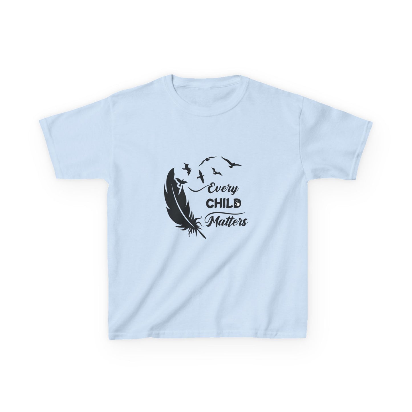 Kids Heavy Cotton™ Tee - Every Child Matters Feather Design
