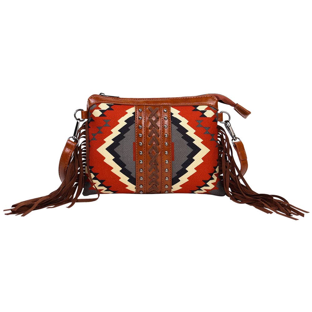 Fringe Aztec Western Crossbody Bag