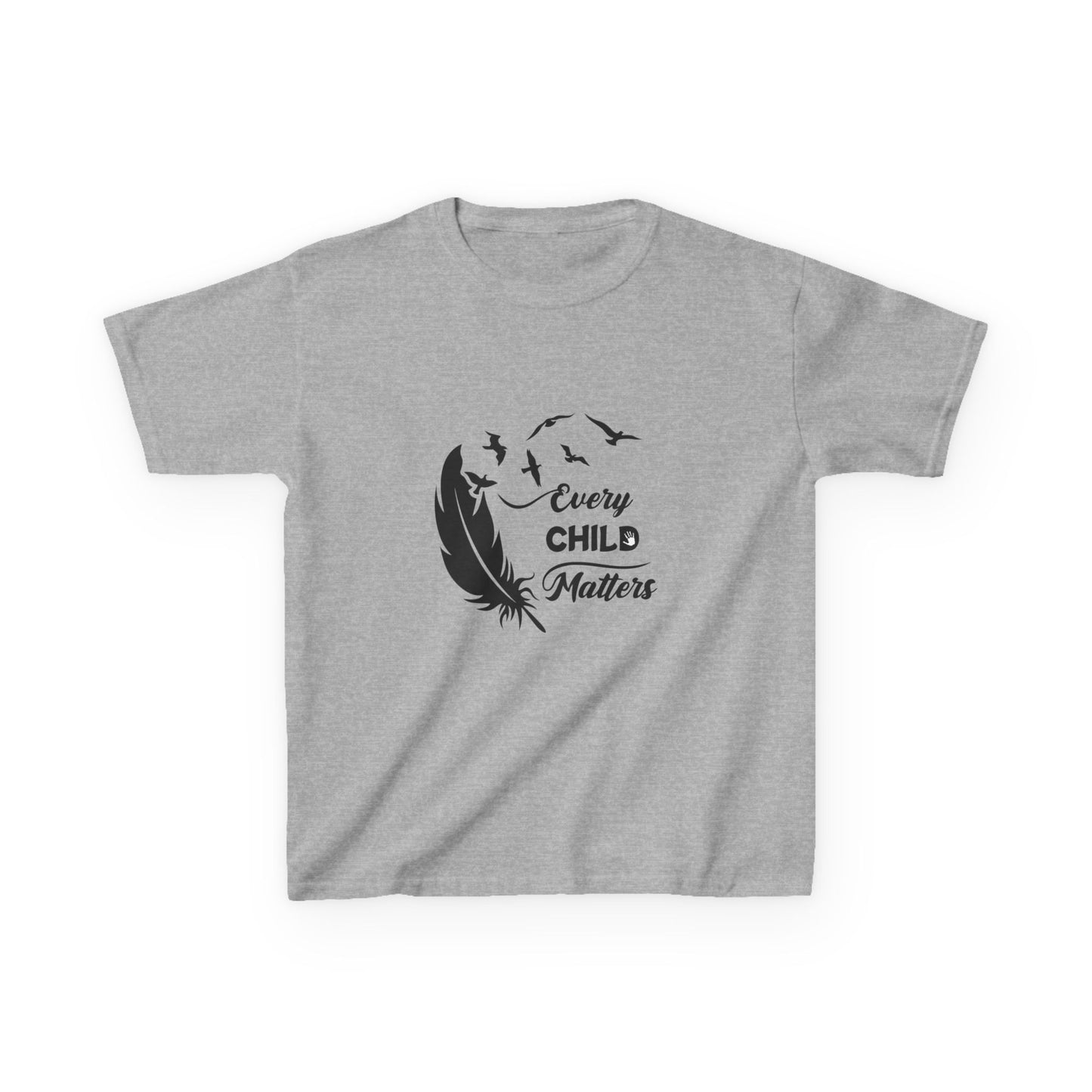 Kids Heavy Cotton™ Tee - Every Child Matters Feather Design