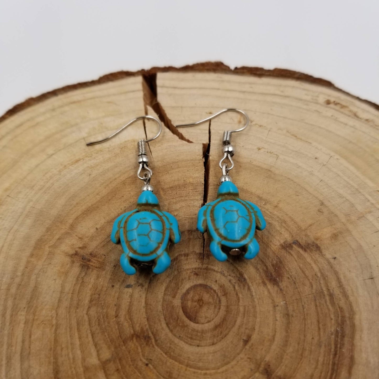 Mini Turtle Turquoise Earrings