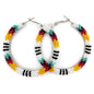 Southwestern Seed Bead Hoop Earrings