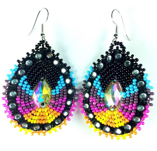 Seed Beaded Handmade Fashion Hook Earrings
