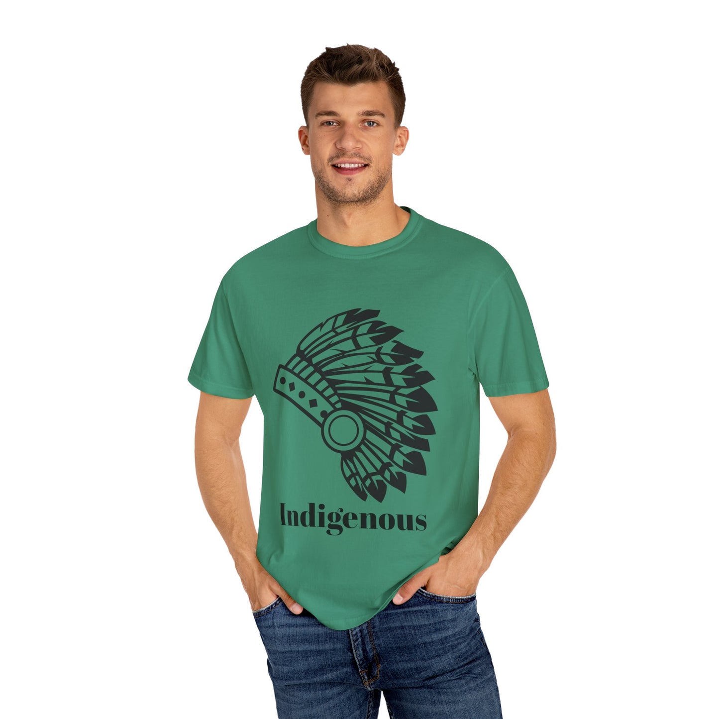 Indigenous Design Unisex Garment-Dyed T-Shirt - Celebrate Heritage and Culture