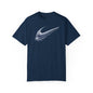 Stylish Unisex Garment-Dyed T-Shirt with Feather Design