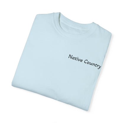 Native Country Unisex Garment-Dyed T-Shirt with Wolf Design