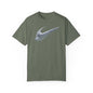 Stylish Unisex Garment-Dyed T-Shirt with Feather Design