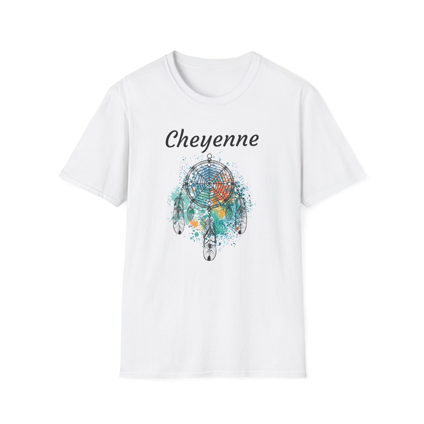 Cheyenne Dreamcatcher Unisex Softstyle T-Shirt - Bohemian Spirit Wear