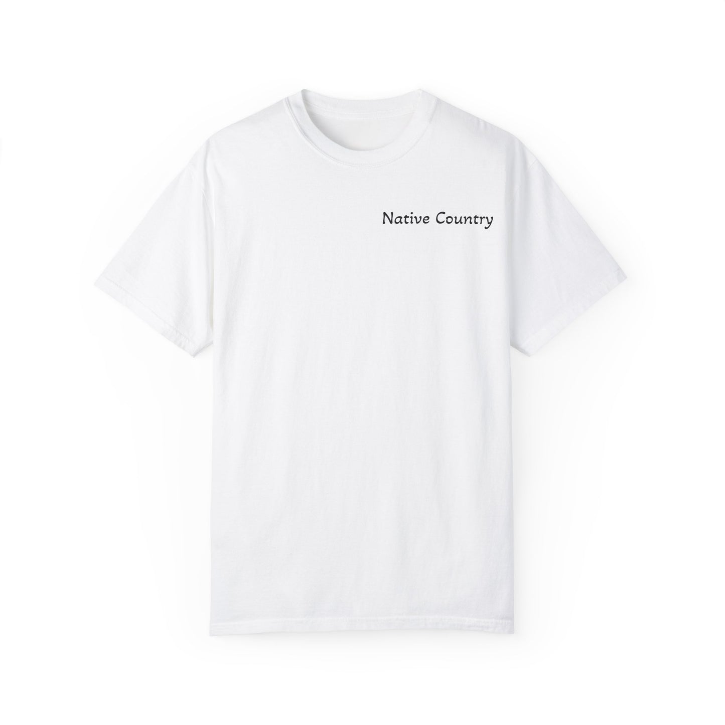 Native Country Unisex Garment-Dyed T-Shirt with Wolf Design