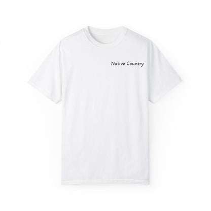 Native Country Unisex Garment-Dyed T-Shirt with Wolf Design