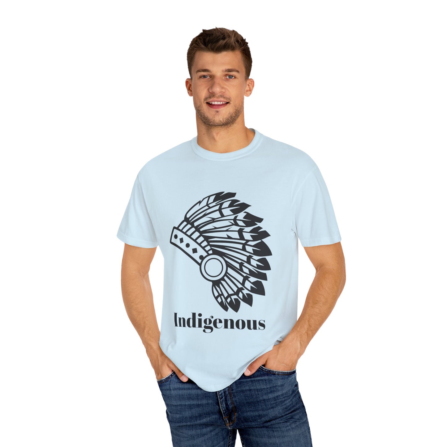Indigenous Design Unisex Garment-Dyed T-Shirt - Celebrate Heritage and Culture