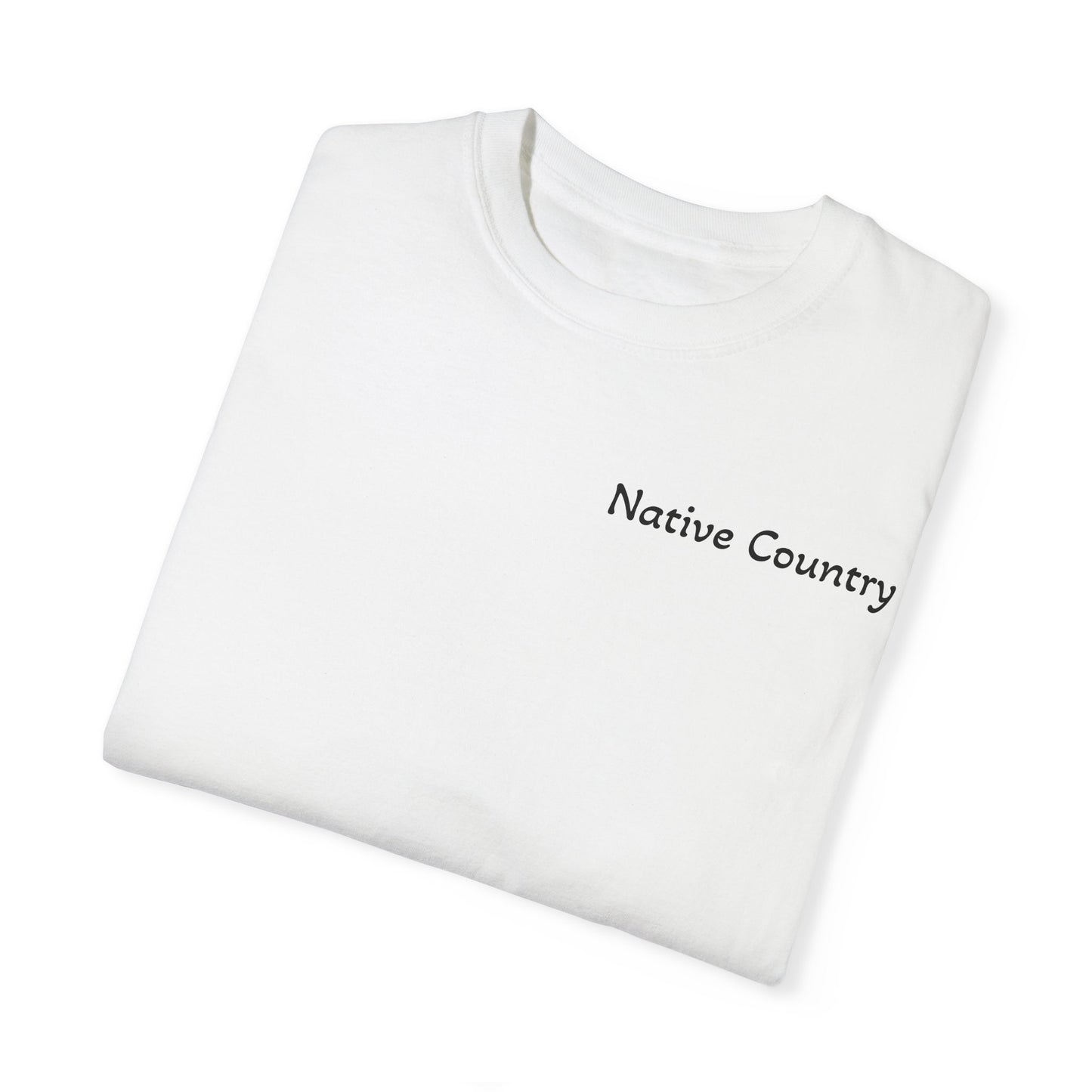 Native Country Unisex Garment-Dyed T-Shirt with Wolf Design