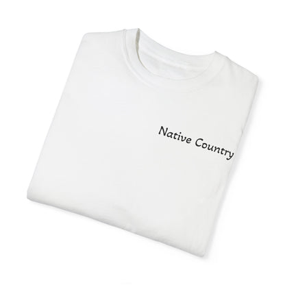 Native Country Unisex Garment-Dyed T-Shirt with Wolf Design