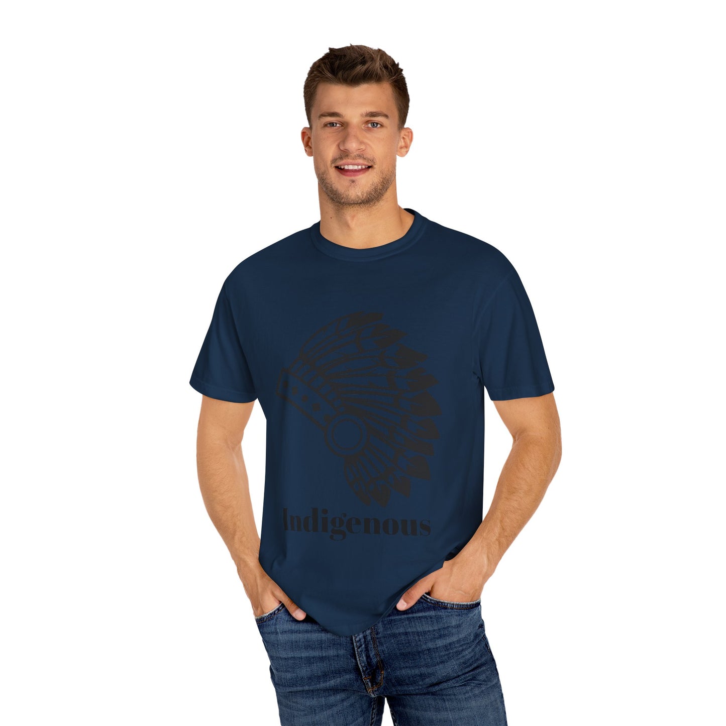 Indigenous Design Unisex Garment-Dyed T-Shirt - Celebrate Heritage and Culture