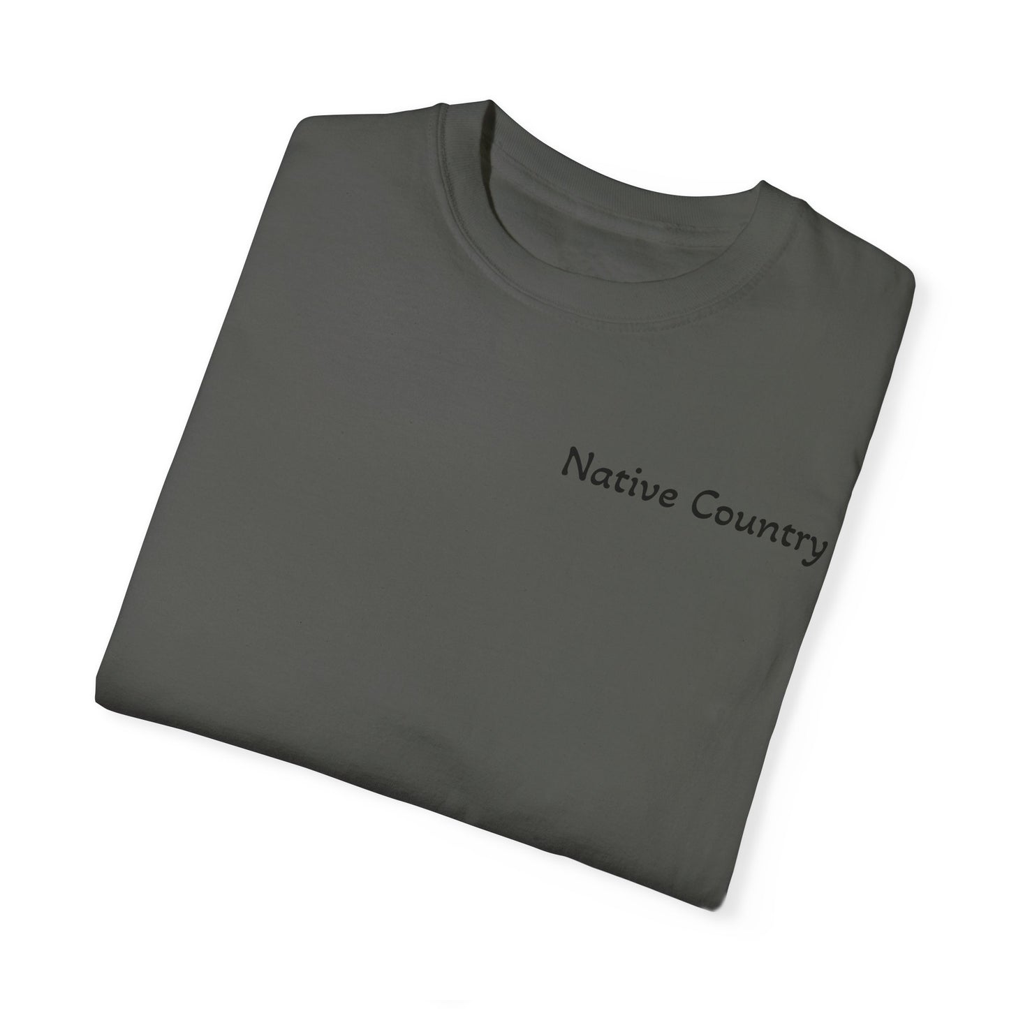Native Country Unisex Garment-Dyed T-Shirt with Wolf Design