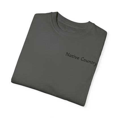 Native Country Unisex Garment-Dyed T-Shirt with Wolf Design