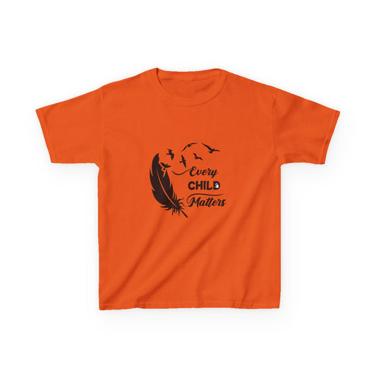 Kids Heavy Cotton™ Tee - Every Child Matters Feather Design