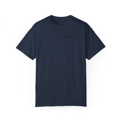 Native Country Unisex Garment-Dyed T-Shirt with Wolf Design