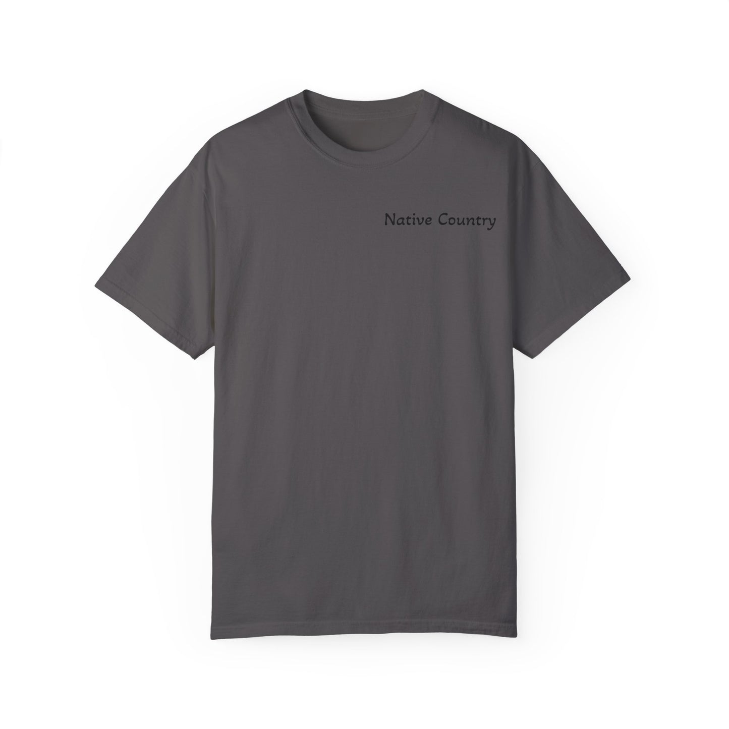 Native Country Unisex Garment-Dyed T-Shirt with Wolf Design