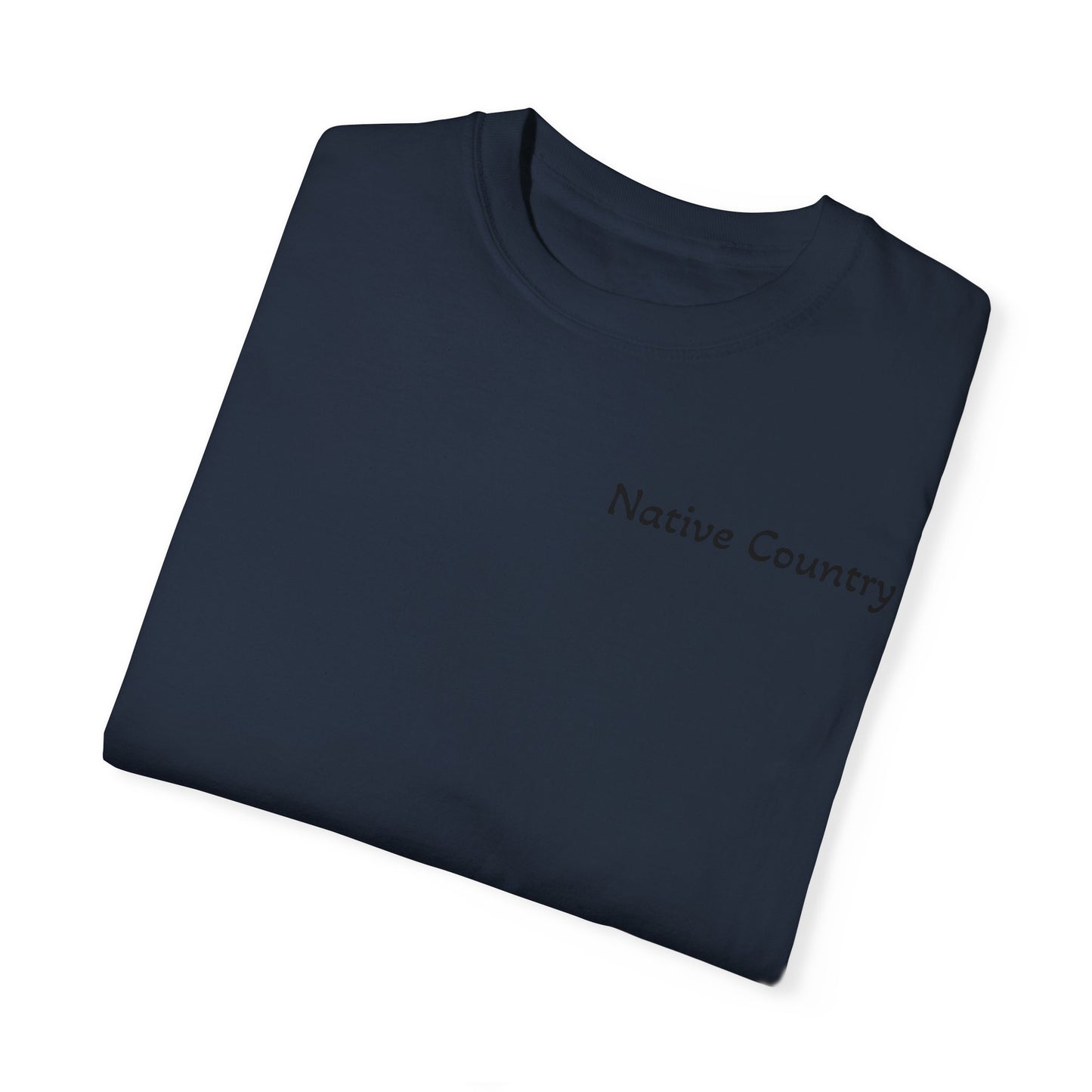 Native Country Unisex Garment-Dyed T-Shirt with Wolf Design