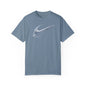 Stylish Unisex Garment-Dyed T-Shirt with Feather Design