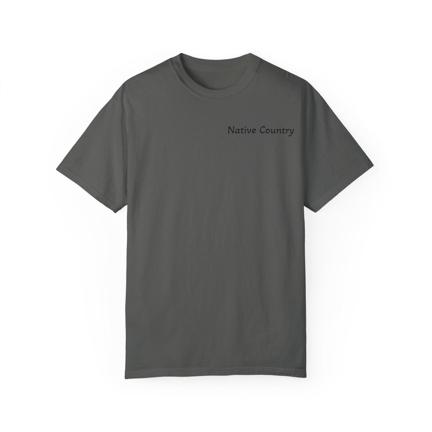 Native Country Unisex Garment-Dyed T-Shirt with Wolf Design