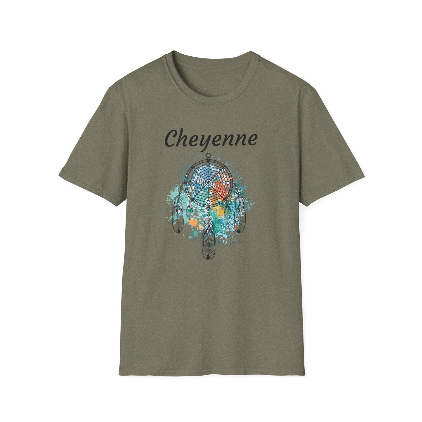 Cheyenne Dreamcatcher Unisex Softstyle T-Shirt - Bohemian Spirit Wear
