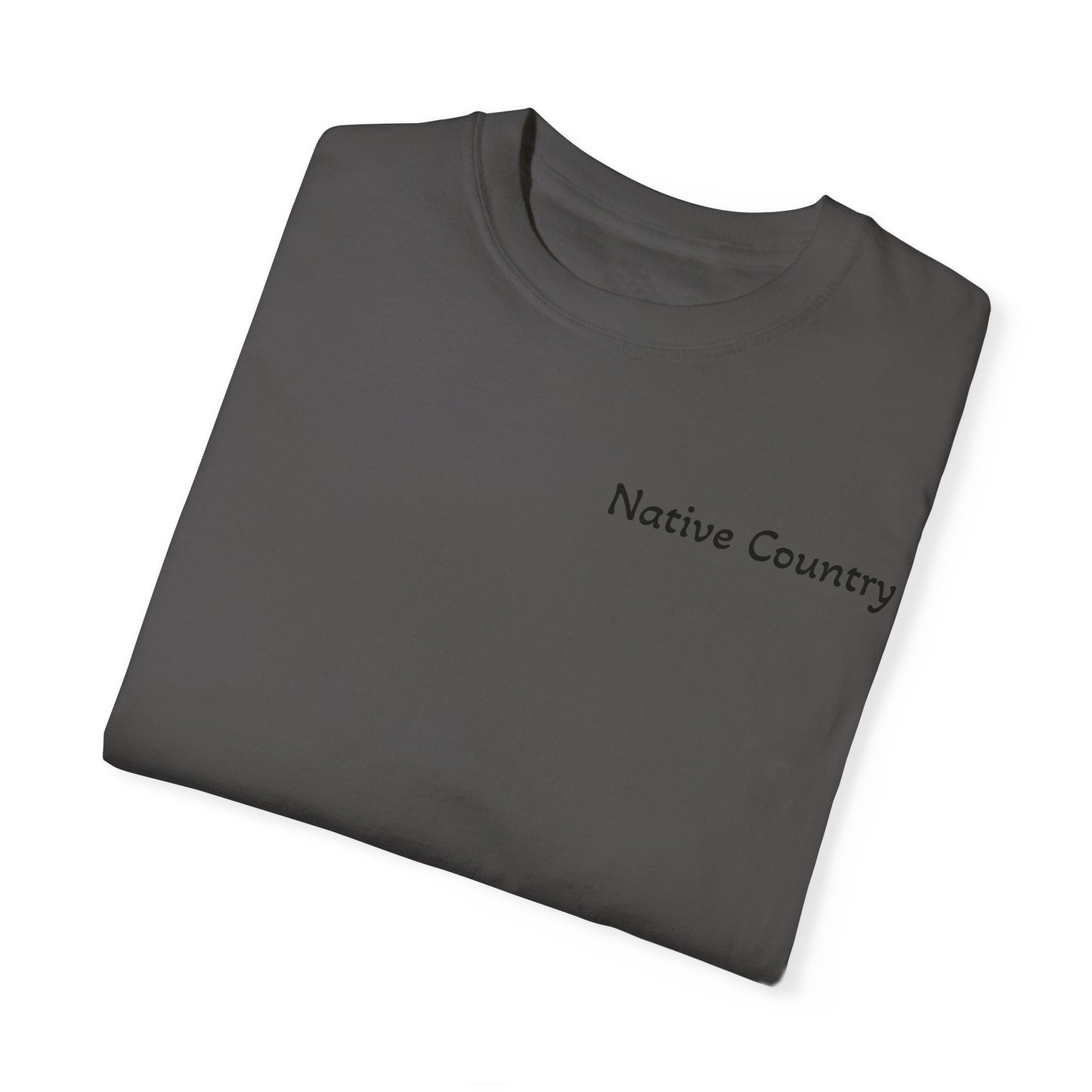 Native Country Unisex Garment-Dyed T-Shirt with Wolf Design