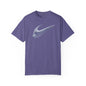 Stylish Unisex Garment-Dyed T-Shirt with Feather Design