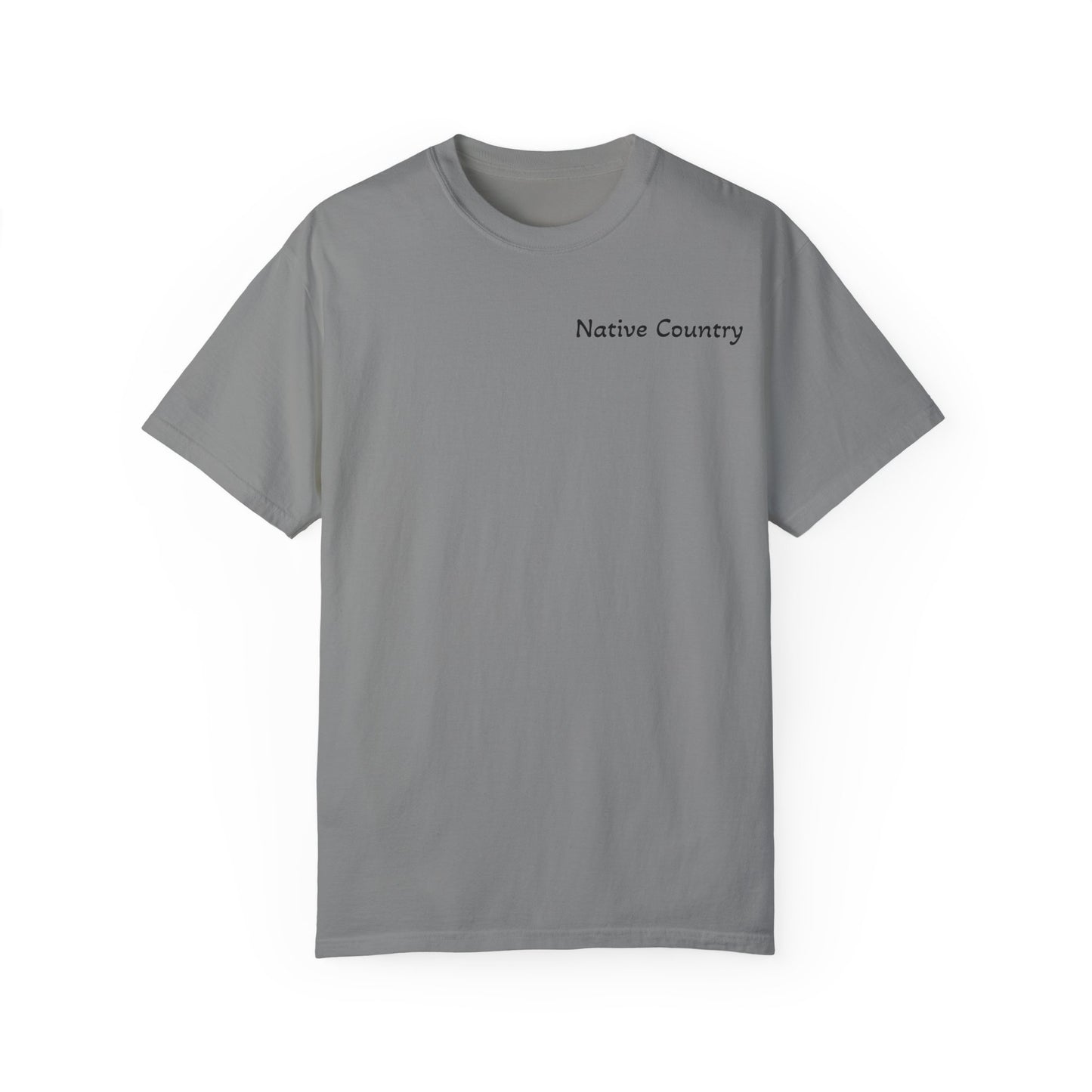 Native Country Unisex Garment-Dyed T-Shirt with Wolf Design