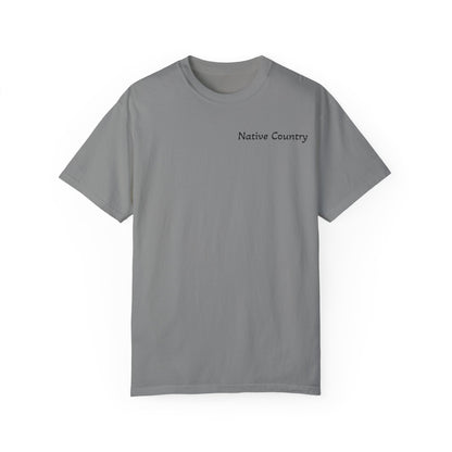 Native Country Unisex Garment-Dyed T-Shirt with Wolf Design