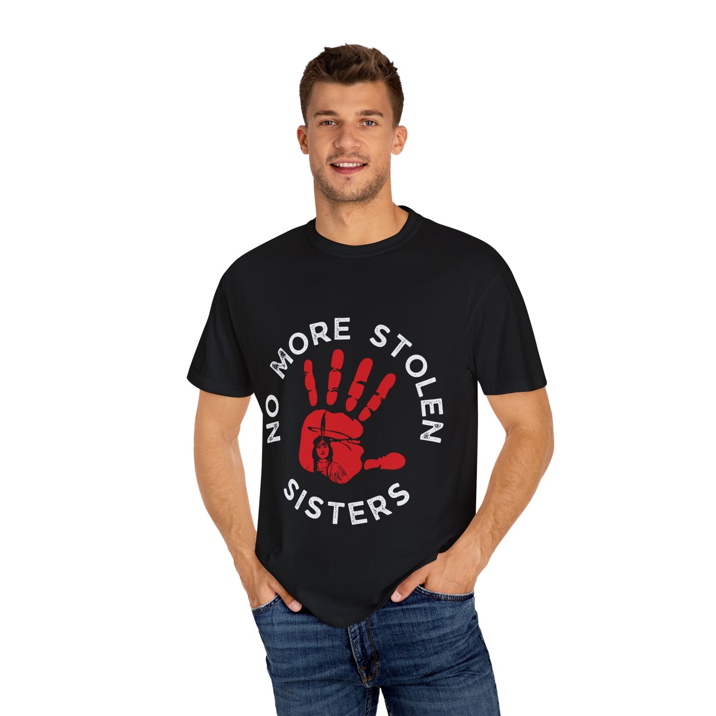 Unisex Garment-Dyed T-Shirt - No More Stolen Sisters