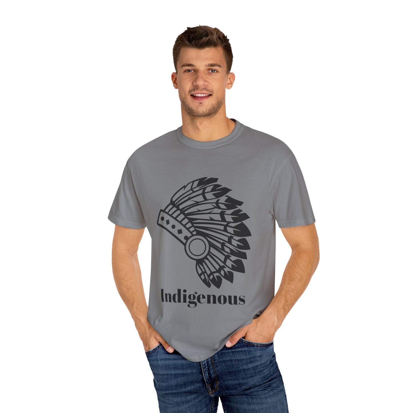 Indigenous Design Unisex Garment-Dyed T-Shirt - Celebrate Heritage and Culture