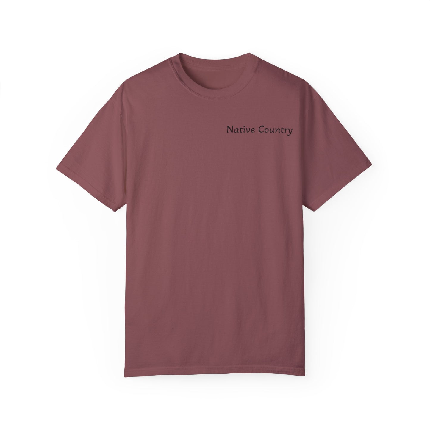 Native Country Unisex Garment-Dyed T-Shirt with Wolf Design