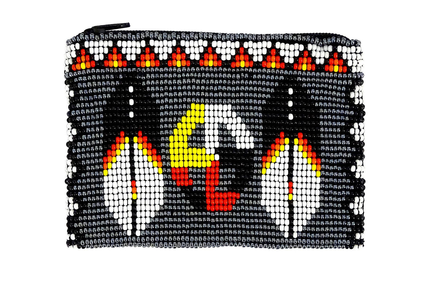 Beaded Medicine Wheel Seed Bead Coin Purse