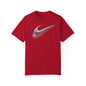 Stylish Unisex Garment-Dyed T-Shirt with Feather Design