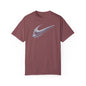 Stylish Unisex Garment-Dyed T-Shirt with Feather Design