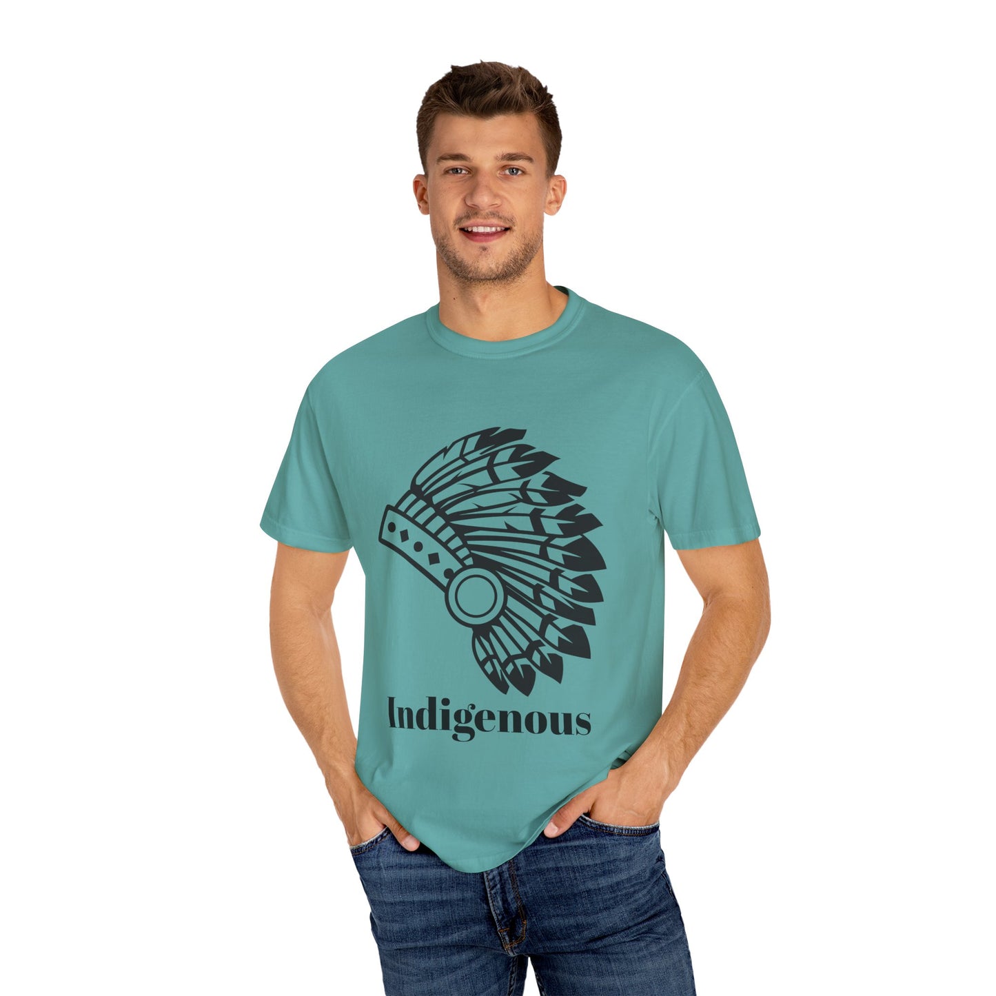 Indigenous Design Unisex Garment-Dyed T-Shirt - Celebrate Heritage and Culture