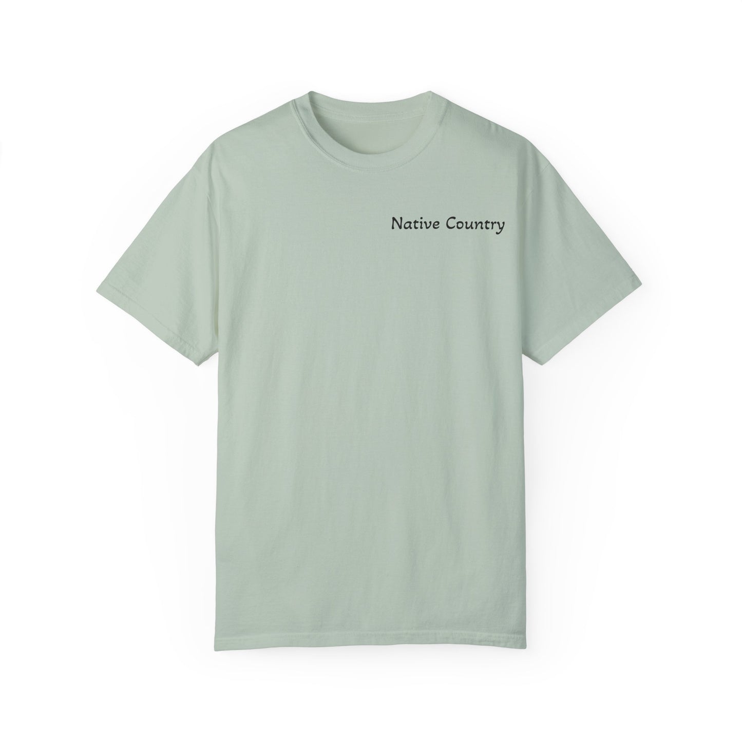 Native Country Unisex Garment-Dyed T-Shirt with Wolf Design
