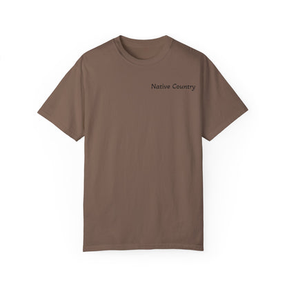 Native Country Unisex Garment-Dyed T-Shirt with Wolf Design