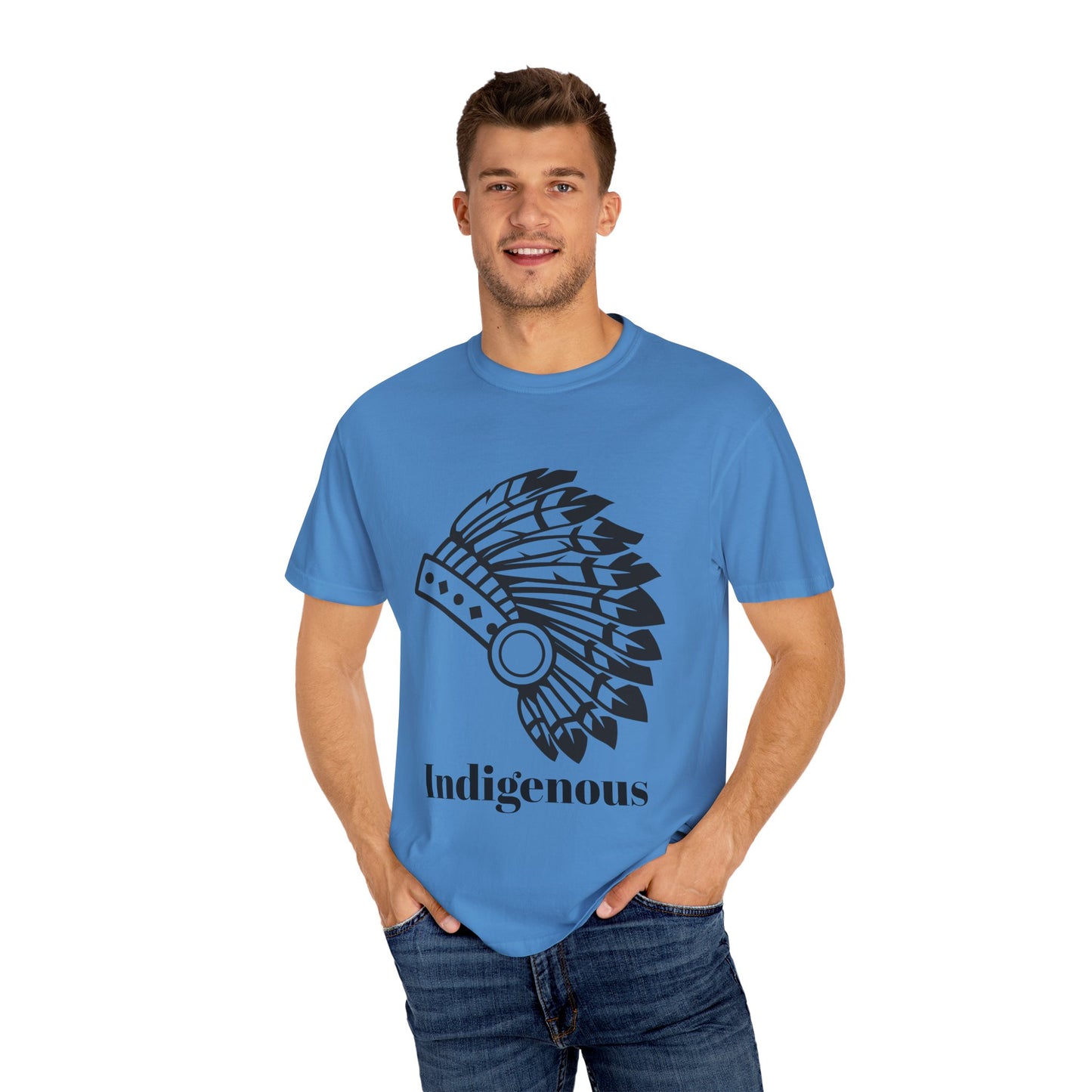 Indigenous Design Unisex Garment-Dyed T-Shirt - Celebrate Heritage and Culture