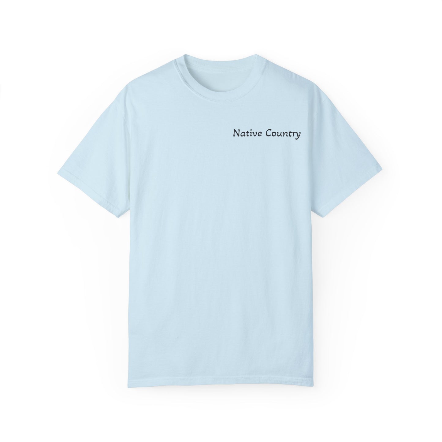 Native Country Unisex Garment-Dyed T-Shirt with Wolf Design