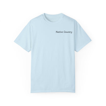 Native Country Unisex Garment-Dyed T-Shirt with Wolf Design