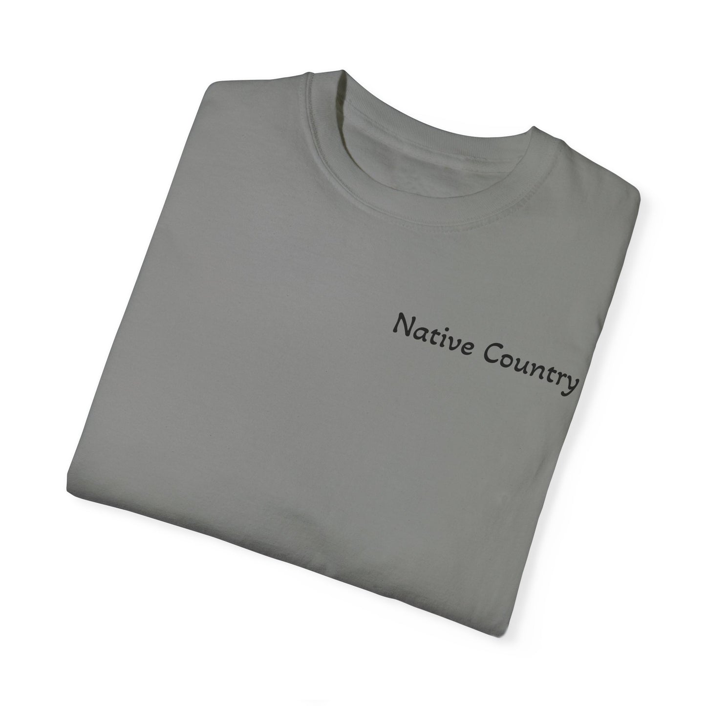Native Country Unisex Garment-Dyed T-Shirt with Wolf Design