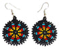 Handmade Beaded Cute Round Black Earrings