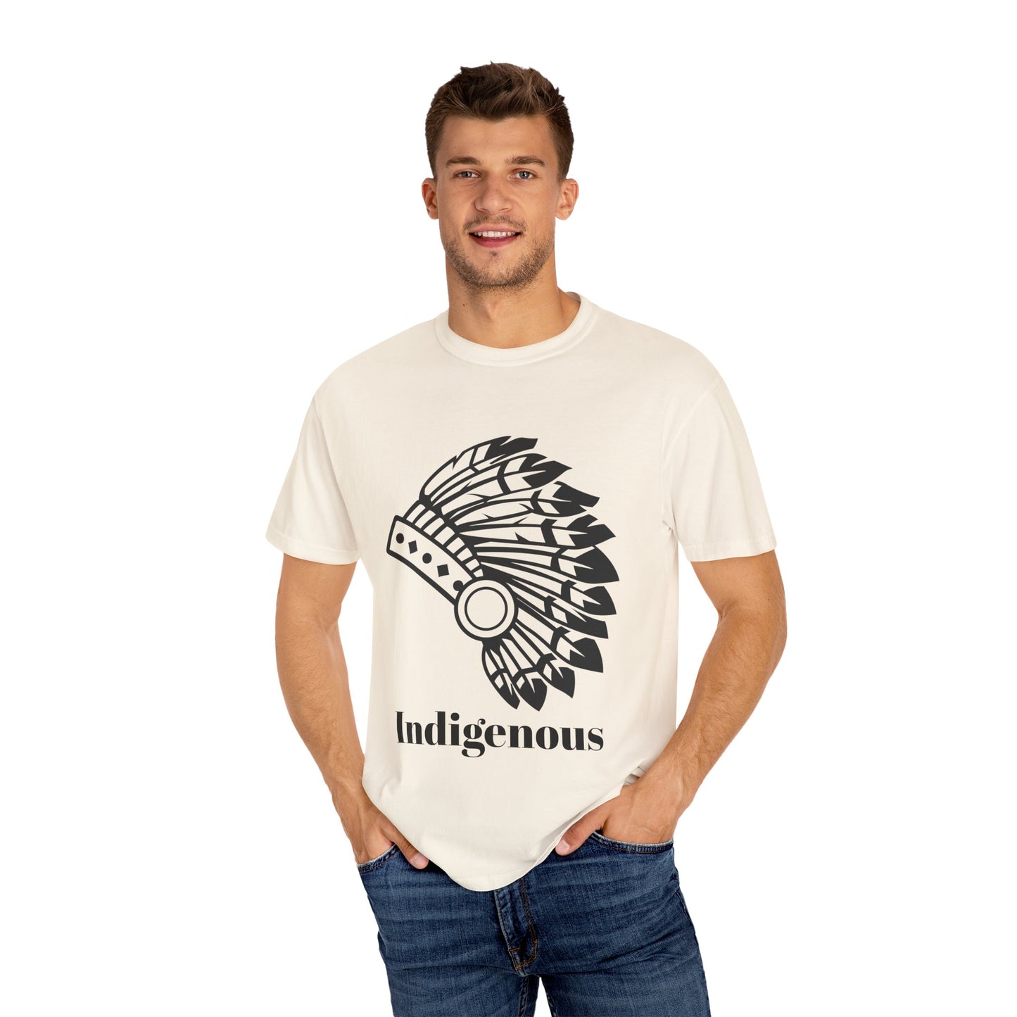 Indigenous Design Unisex Garment-Dyed T-Shirt - Celebrate Heritage and Culture
